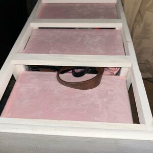 White and Pink Storage Organizer